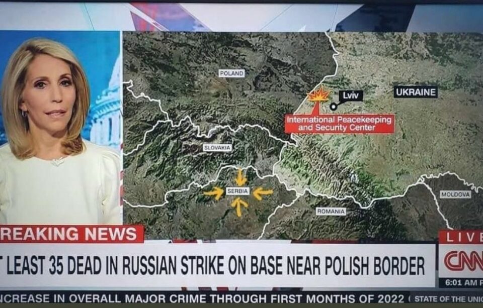 Magyarország helyett Szerbiát írtak a térképre a CNN műsorában