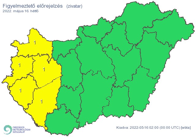 Kiadták a figyelmeztetést: ebben az öt megyében ma jégeső eshet