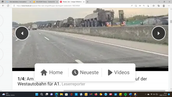 Osztrák lap: Nato-konvoj tart Ausztrián át Magyarországra