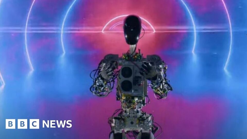 Tesla boss Elon Musk presents humanoid robot Optimus