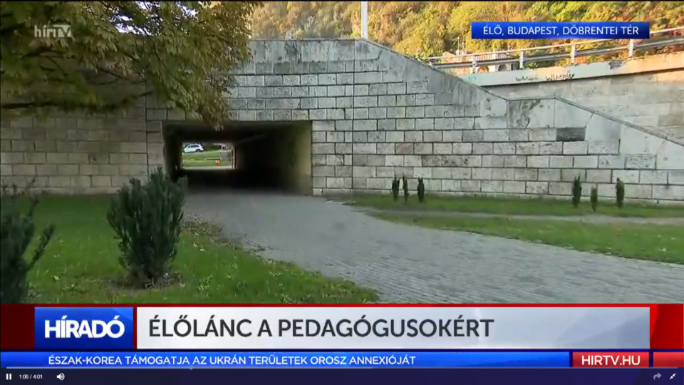 Üres utcákat mutogatott az élőláncról tudósító HírTV