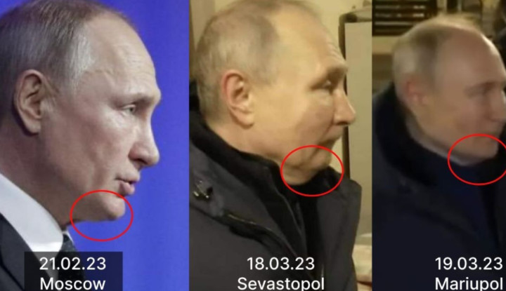 Dublőre lehetett Putyin helyett Mariupolban? Érdekes képeket posztolt az ukrán belügyi tanácsadó