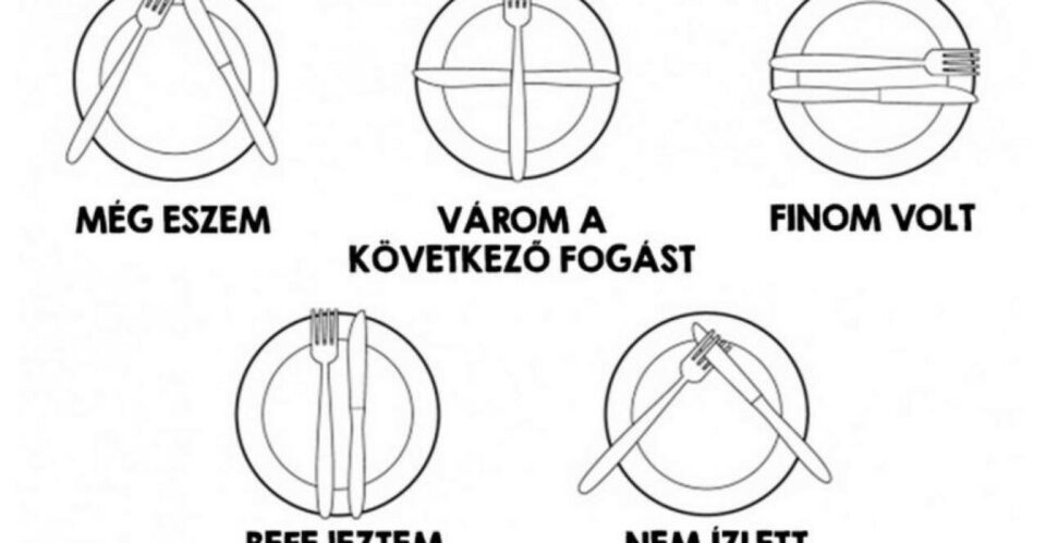 Hogy jelezzünk evőeszközökkel egy étteremben?