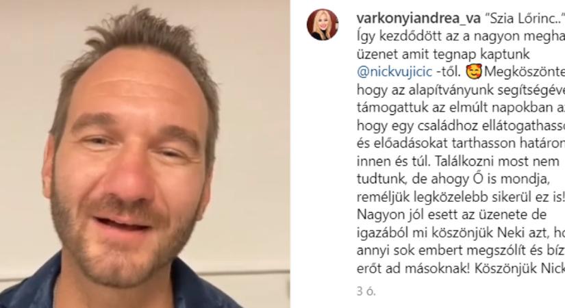 “Hi Lőrinc, I love you so much” – Nick Vujicic videóban üzent a felcsúti milliárdosnak